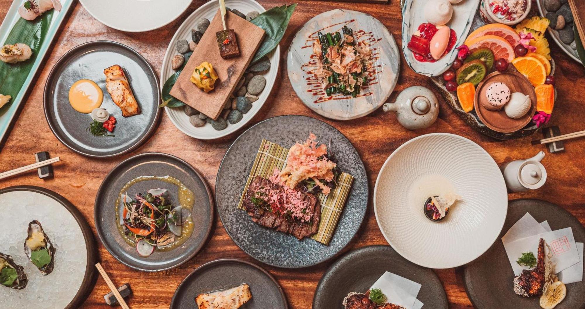 Horizon By Skycity Auckland Eksteriør billede A selection of dishes at the restaurant